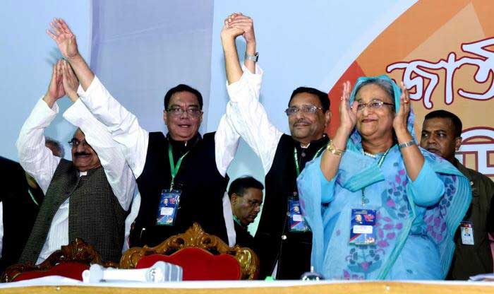 Hasina becomes AL president again, Quader new GS